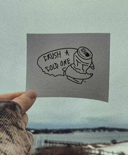 Crush a Cold One Stickers