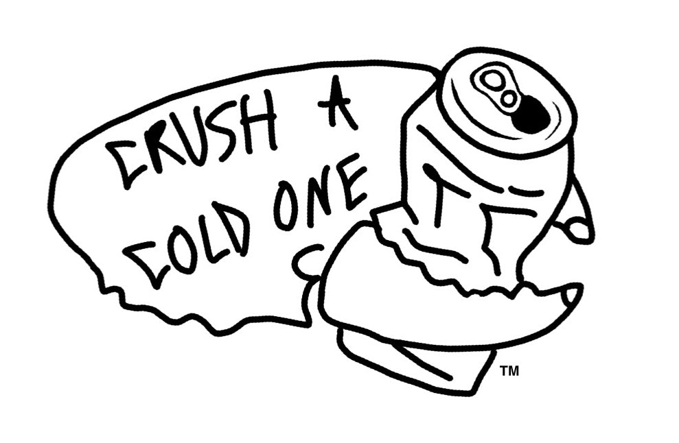 Crush a Cold One Stickers